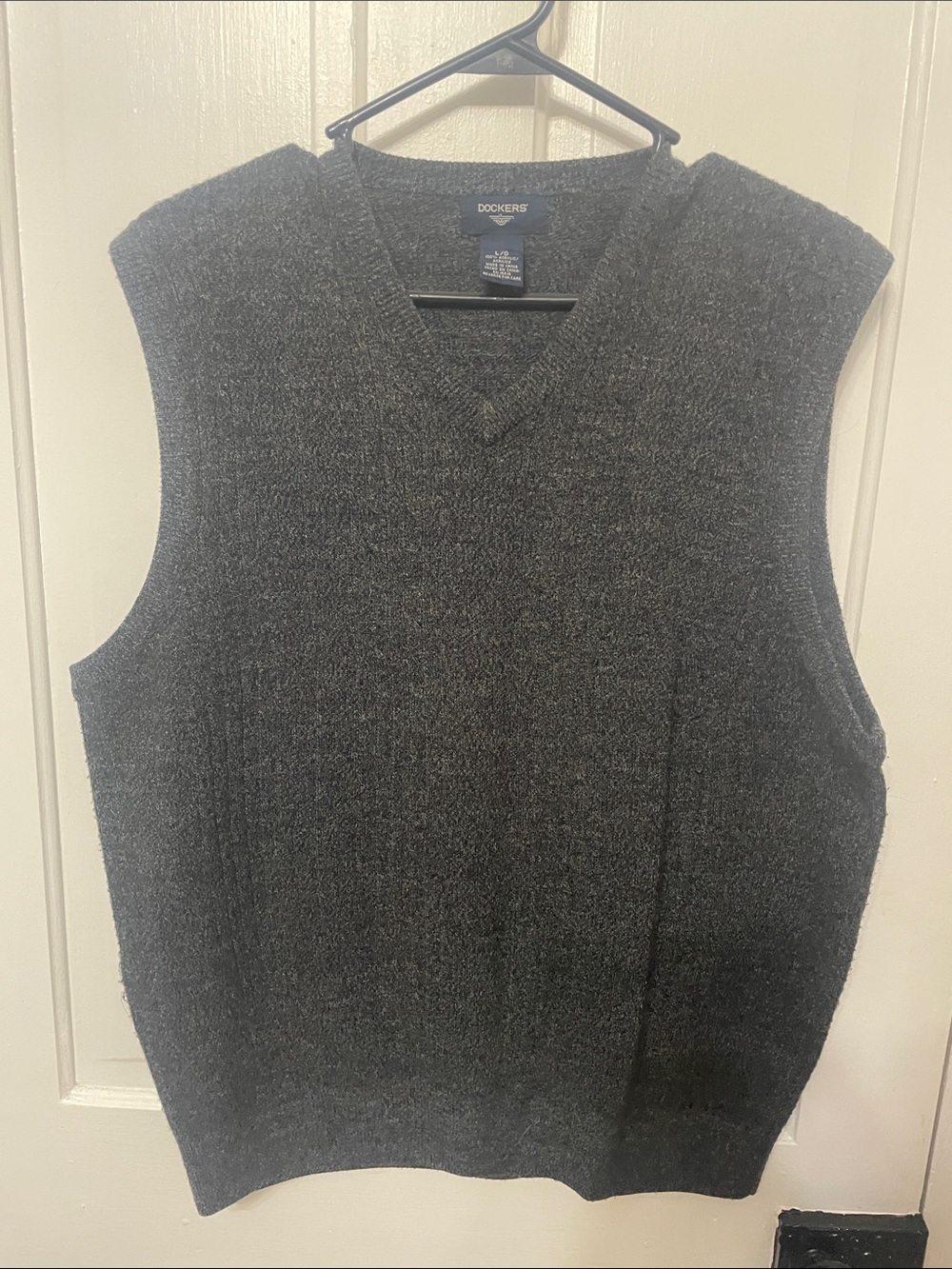 Dockers Men's Dark Charcoal V-Neck Sweater Vest